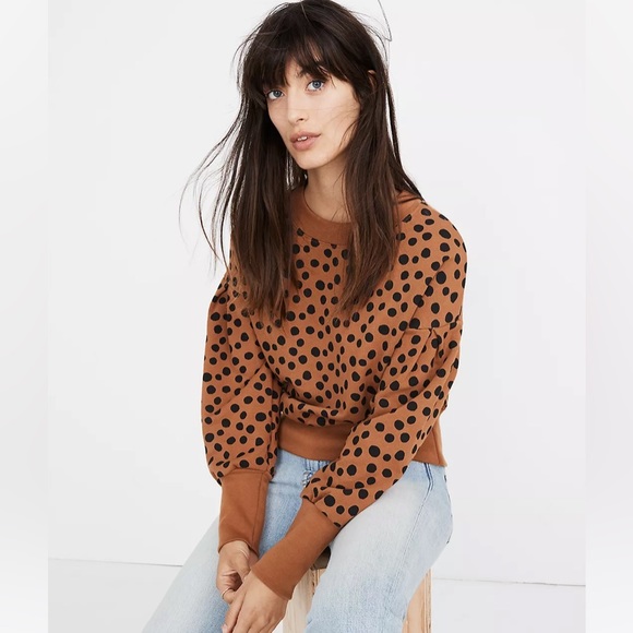 Madewell Tops - Madewell - Leopard Dot Sweatshirt